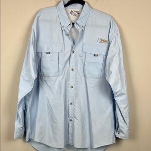 Columbia Like-New PFG Fishing Long-Sleeve Blue Men's Size L